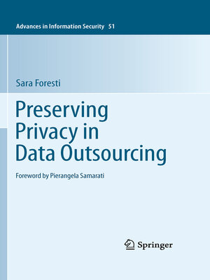 cover image of Preserving Privacy in Data Outsourcing